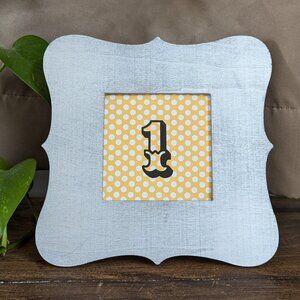 Silver Square Wooden Table Number / Picture Frame (Qty = 20)